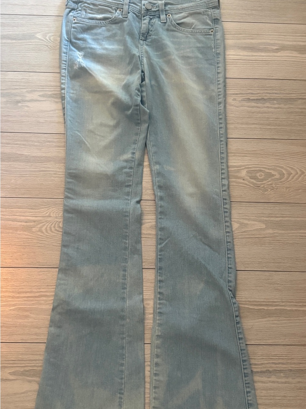 bebe Light Blue Flared Jeans